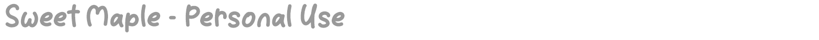 Sweet Maple font preview